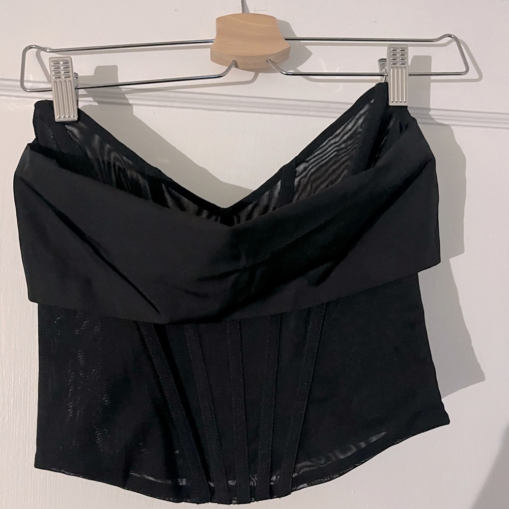 Revolve-corset crop top